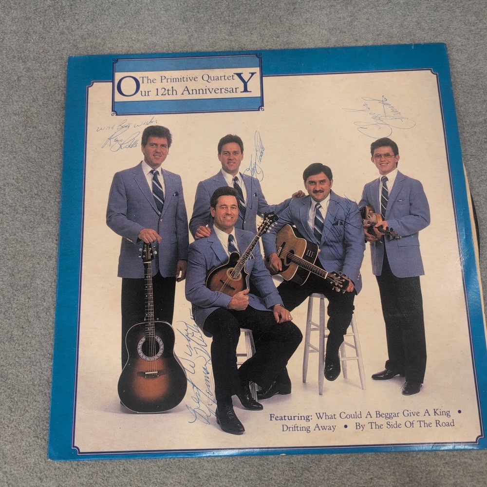The Primitive Quartet Our 12th Anniversary Signed Vinyl LP Gospel 1985 - Picture 1 of 2